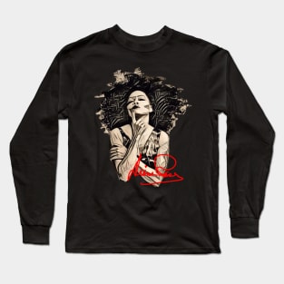 Diana ross - Black sketch Long Sleeve T-Shirt